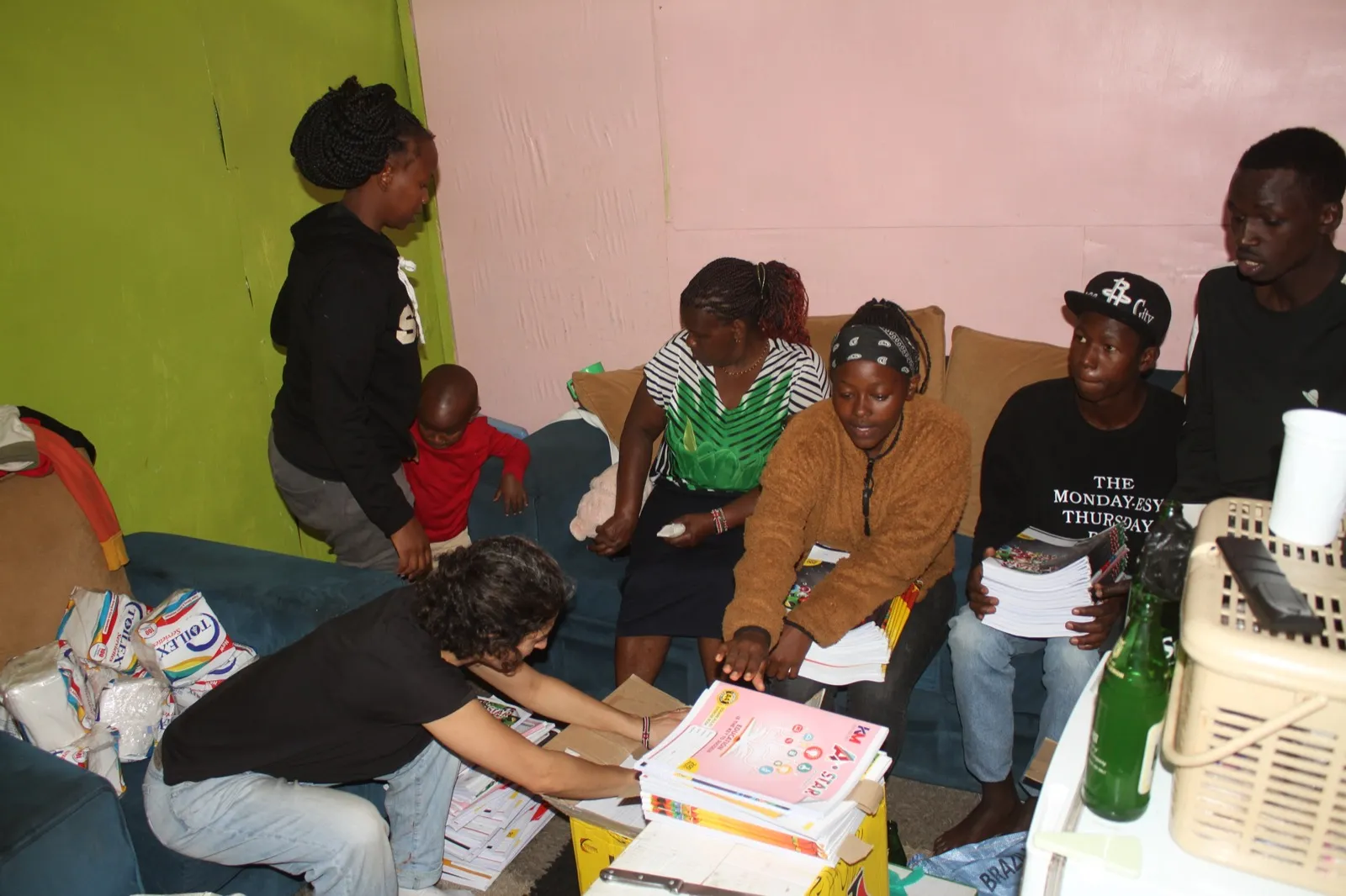 Volunteers at work